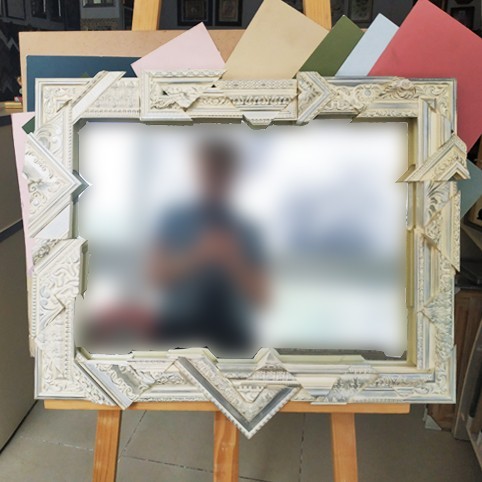 

Дизайнерское зеркало ручной работы в раме 660х570мм Frames Posters Decor