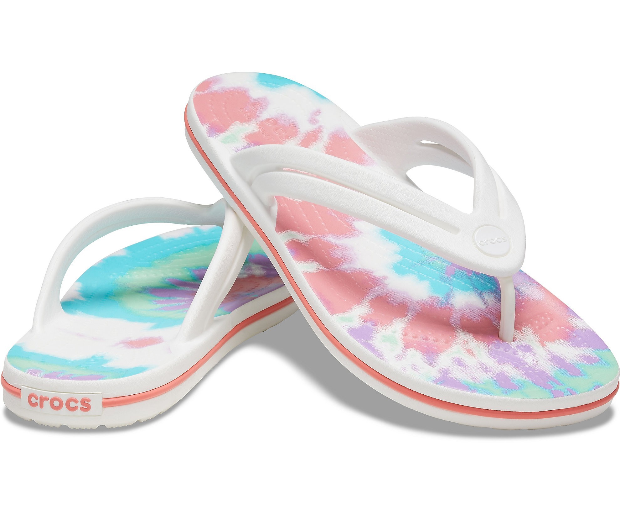 

Флип флопы Crocs Crocband Tie Dye, W7, 37-38, Fresco / Multi