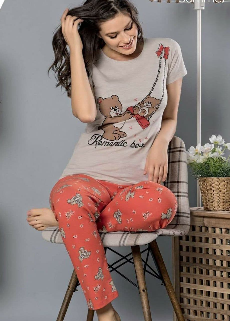 

Женская пижама Турция Elitol Домашний костюм для женщин через голову 3006  Оранжево молочный 365093878441, Женская пижама Турция Elitol Домашний костюм для женщин через голову 3006 L Оранжево молочный 365093878441