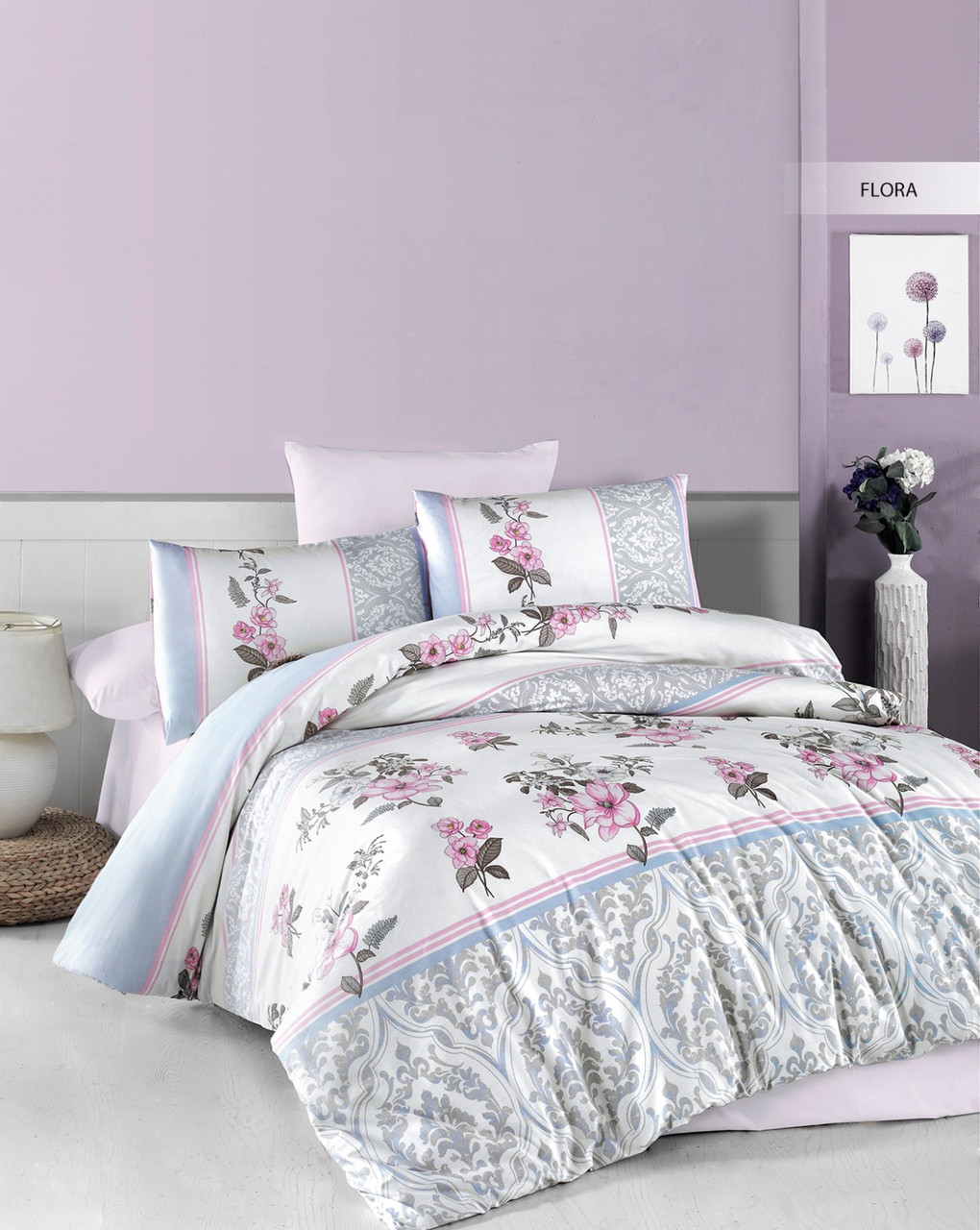 

Постельное белье Ecosse Ranforce 200х220 Flora