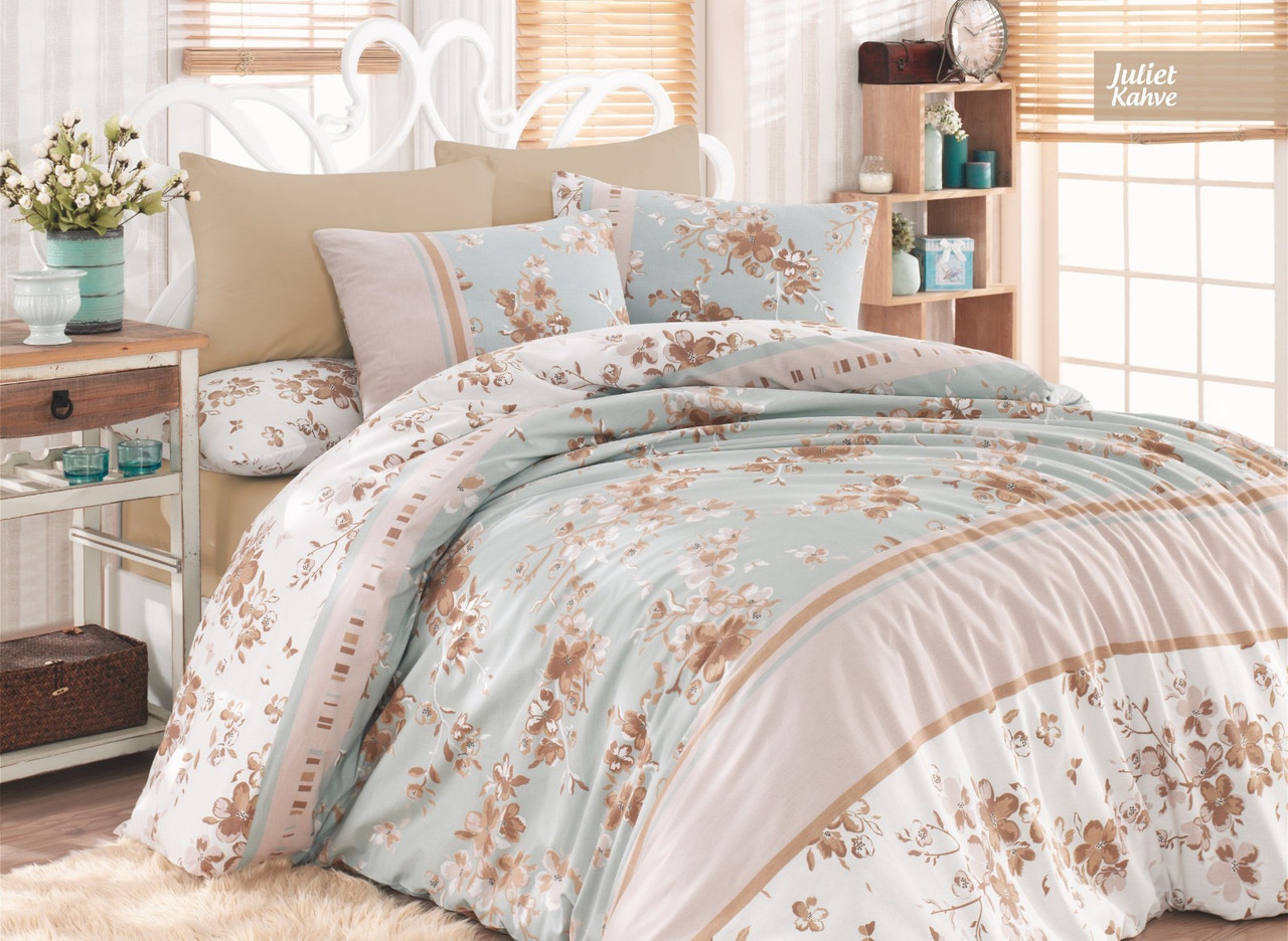 

Постельное белье Ecosse Ranforce 200х220 Juliet-kahve