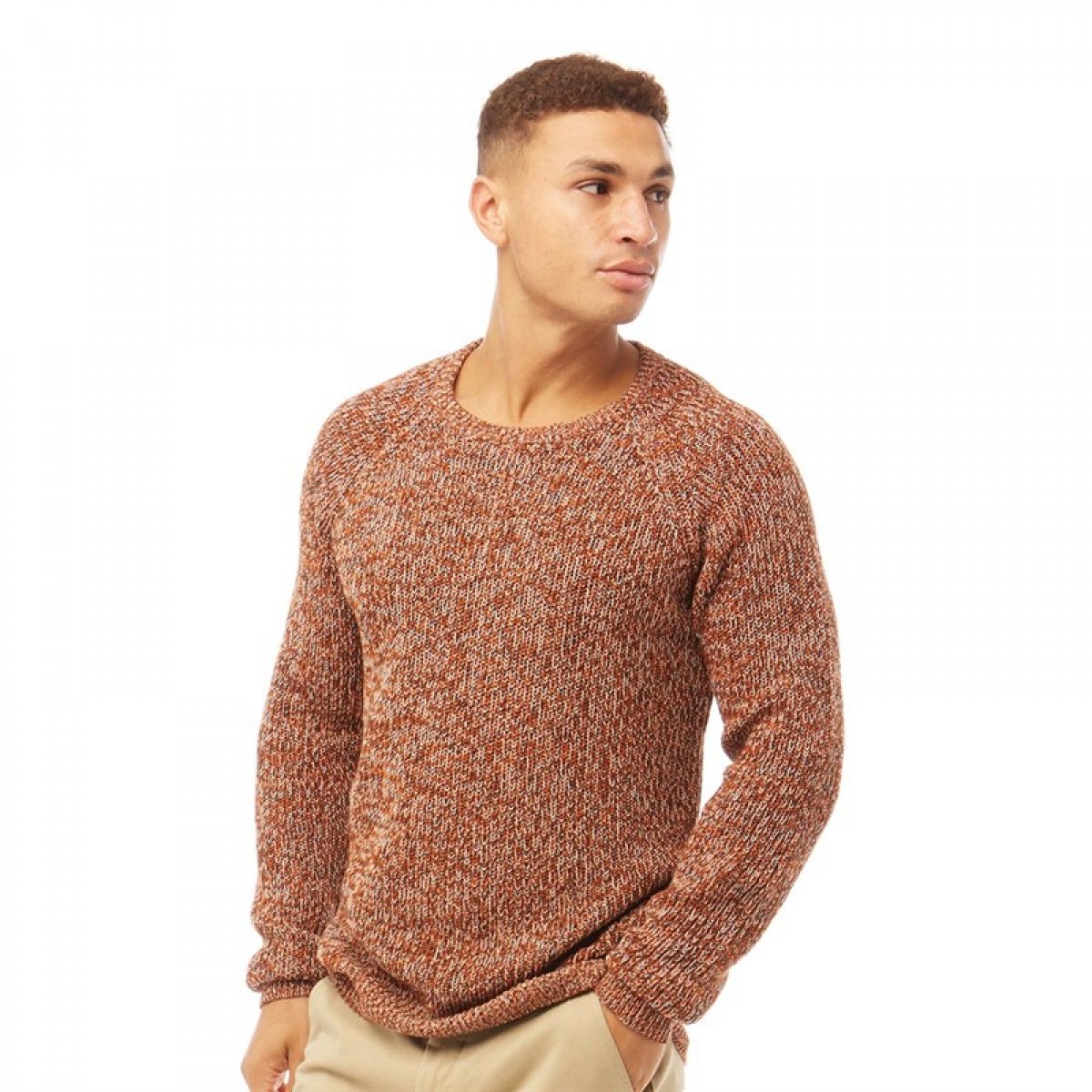 

Джемпер Brave Soul Winthorp Neck Burnt Orange/Oatmeal/Jet Multi, S (44)