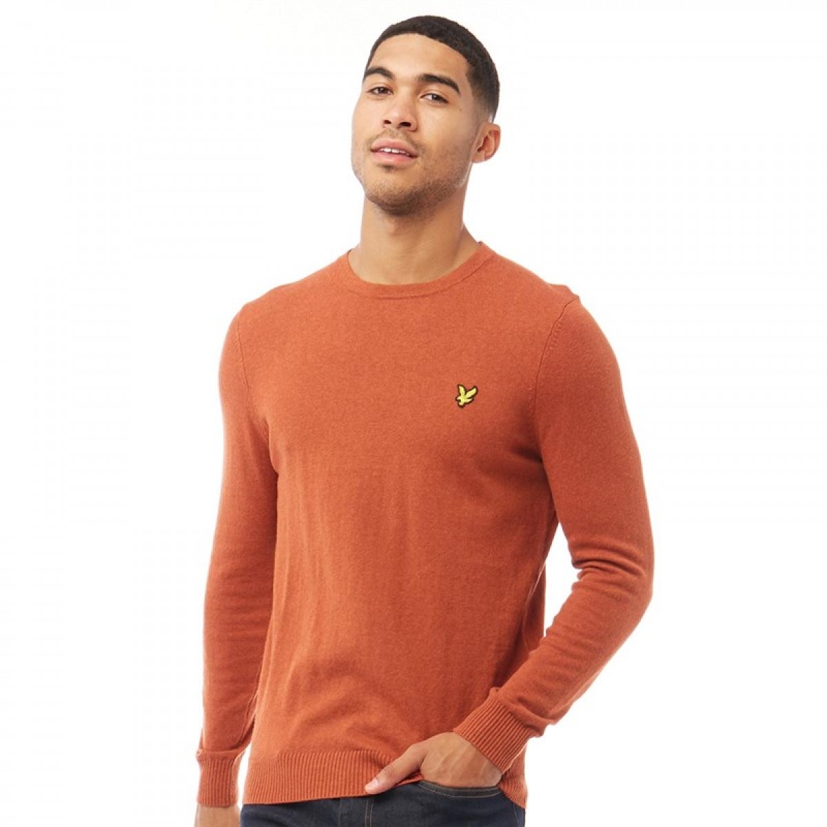 

Джемпер Lyle And Scott Vintage Cotton Merino Neck Tobacco Marl Burnt Orange, XS (42)