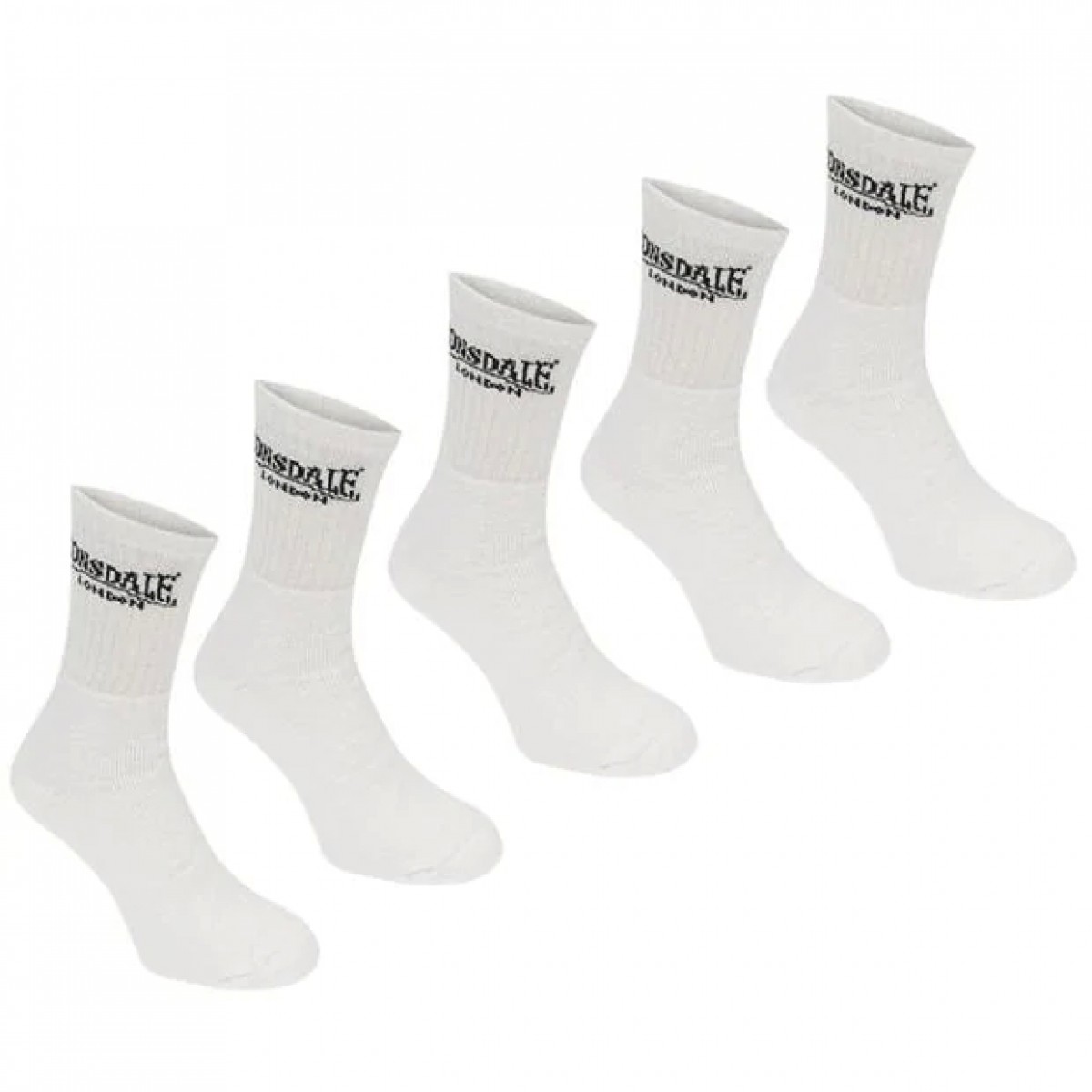 

Носки Lonsdale 5 Pack Crew White, Носки Lonsdale 5 Pack Crew White, 41-45