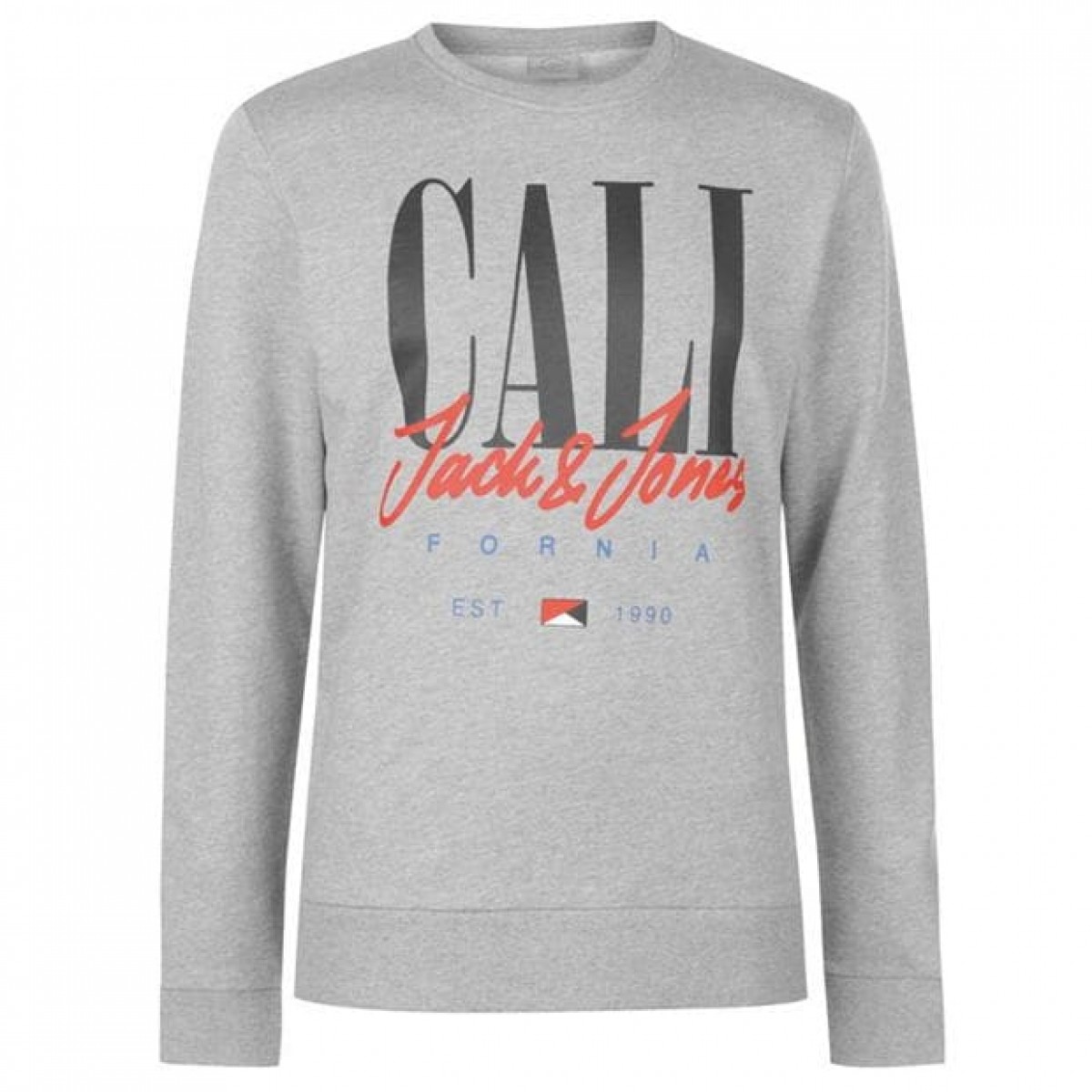 

Худи Jack and Jones Original Art Sign Crew Sweater Lt Grey Mel, XXL (52)