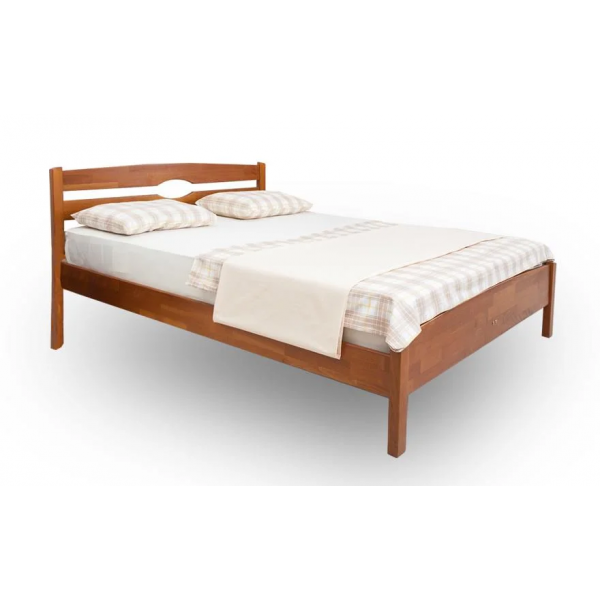 

Кровать деревянная односпальная 90х200 с основанием Ликерия Люкс Микс Мебель цвет Орех светлый