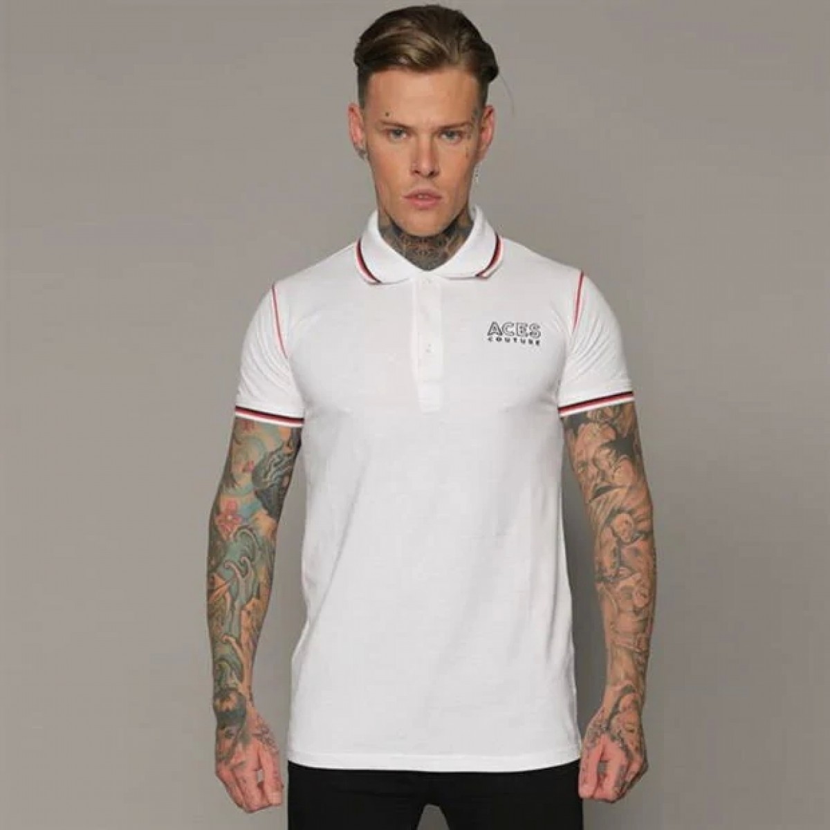 

Поло Aces Couture Statement White,  (46, Поло Aces Couture Statement White, M (46)