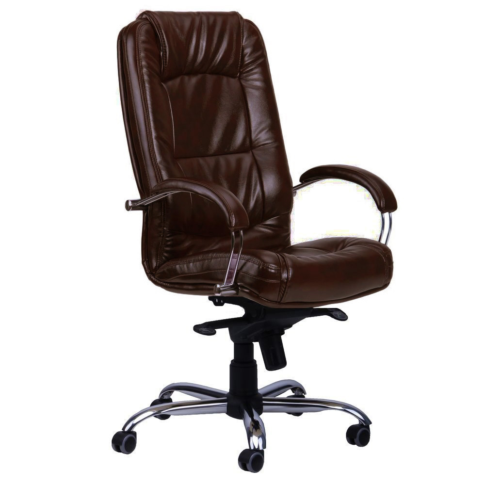 

Кресло офисное Марсель механизм MultiBlock (MB), металл хром/кожзаменитель Мадрас фирензе коричневый с бордовым AMF