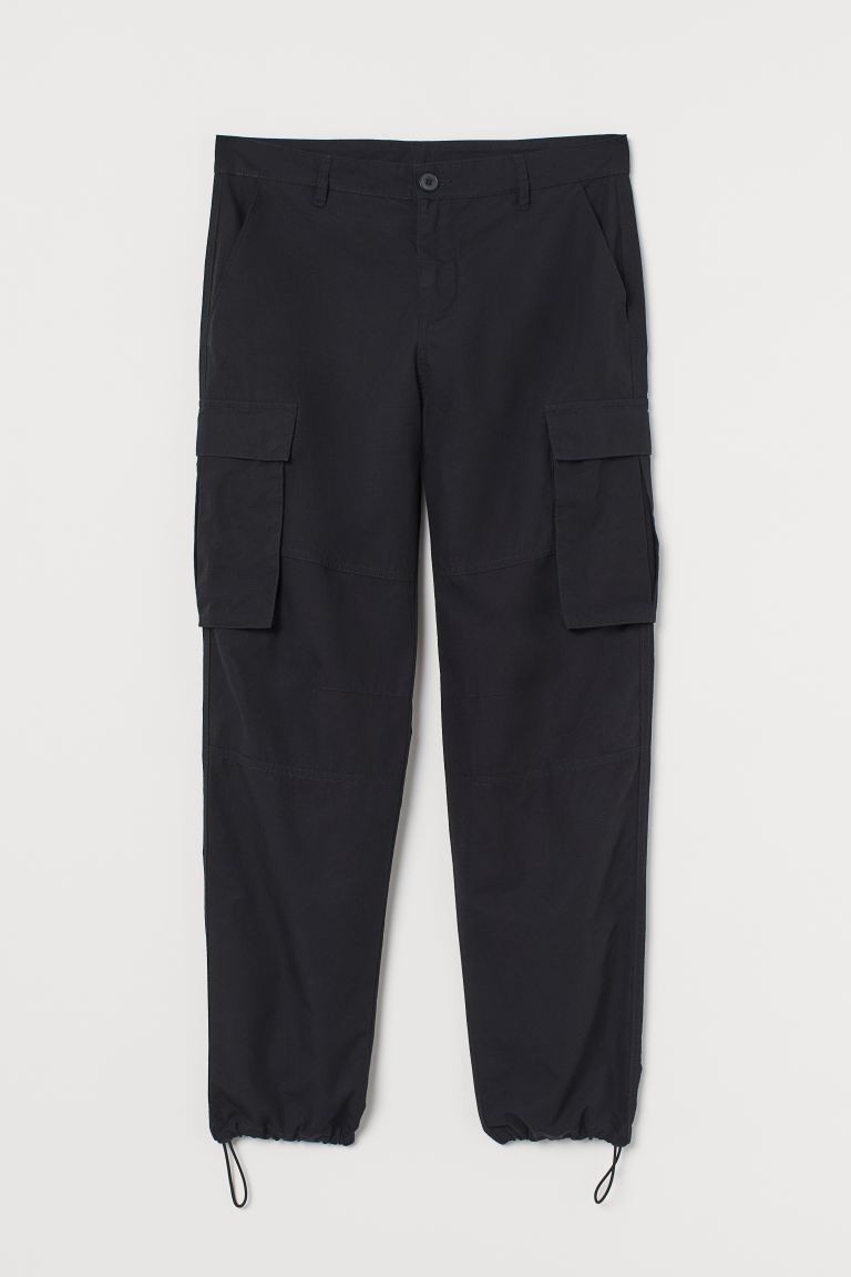 

Брюки карго H&M Regular Fit размер  черный 0879655006, Брюки карго H&M Regular Fit размер 34 черный 0879655006