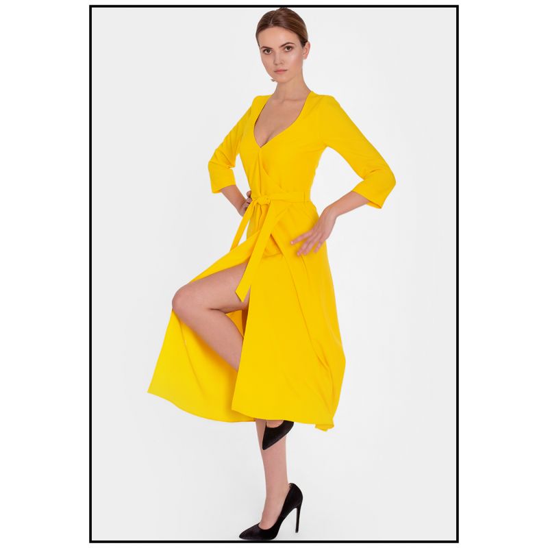 

Платье Nai Lu-na by Anastasia Ivanova NL3839-3  Желтое, Платье Nai Lu-na by Anastasia Ivanova NL3839-3 XL Желтое