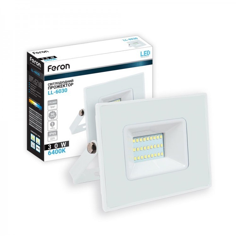 

Прожектор светодиодный Feron LL-6030 30w белый IP 65