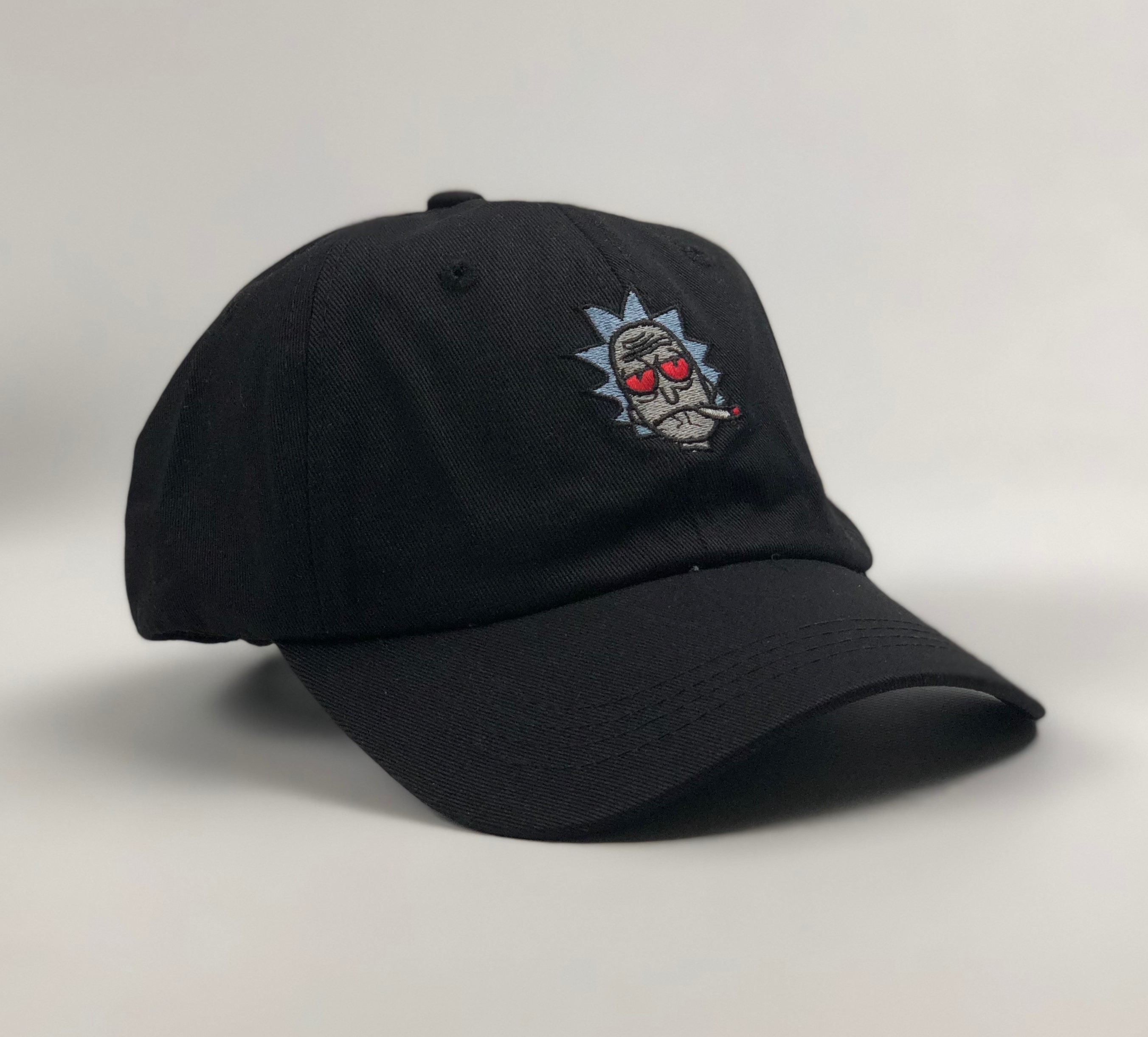 

Кепка Бейсболка Мужская Женская City-A с Риком и Морти Rick and Morty Рик с сигаретой Черная