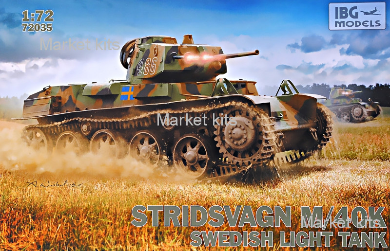 

Шведский легкий танк Stridsvagn M/40K 1:72 IBG Models (IBG72035)