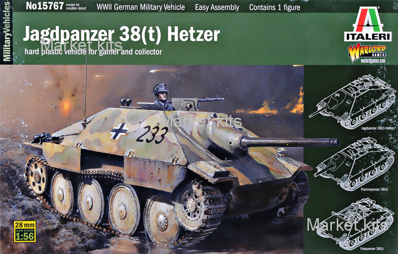 

Немецкая САУ Jagdpanzer 38(t) Hetzer 1:56 ITALERI (IT15767)