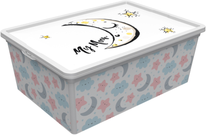 

Контейнер для хранения с крышкой Qutu Trend Box Cute Sky 10 л (TREND BOX с/к CUTE SKY 10л.)