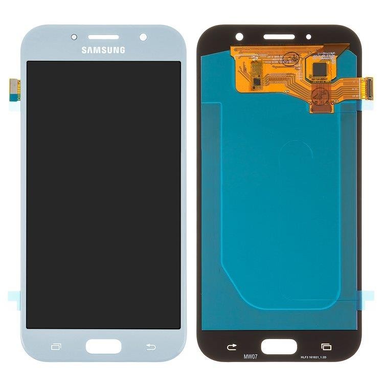 

Дисплей для Samsung A720 Galaxy A7 (2017) с сенсором (тачскрином) голубой, Blue Mist, OLED