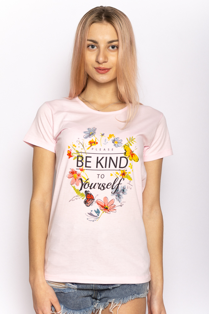 

Стильная летняя футболка 600F016 (Розовый) L