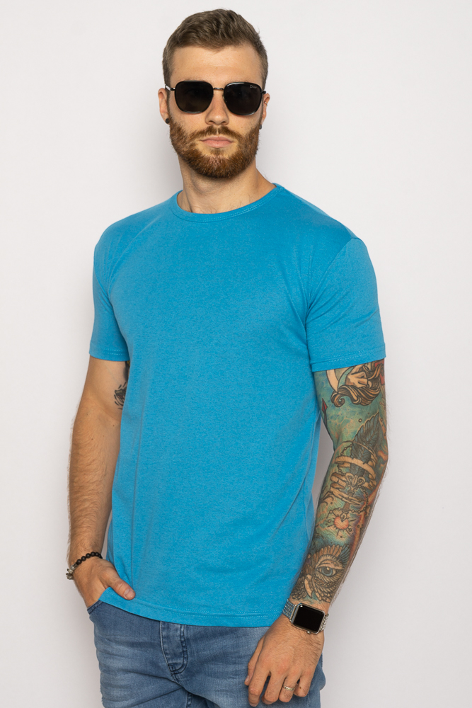 

Футболка базовая однотонная 627F021 (Голубой) M