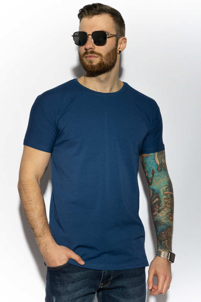 

Футболка однотонная 85F298 (Синий) XXL