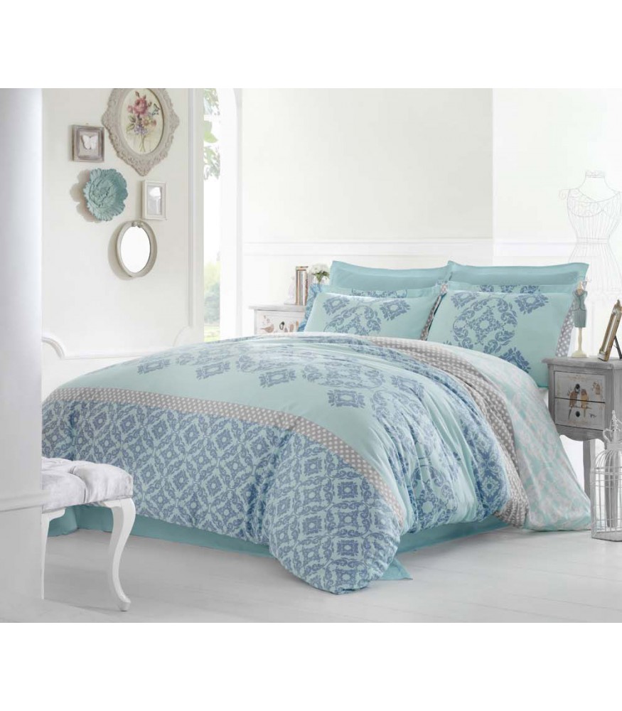 

Постельное белье Altinbasak Alona Mavi Семейный турция, сатин люкс