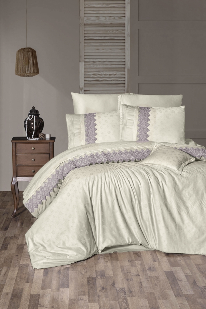 

Постельное белье First Choice Latina Lilac Евро турция, сатин