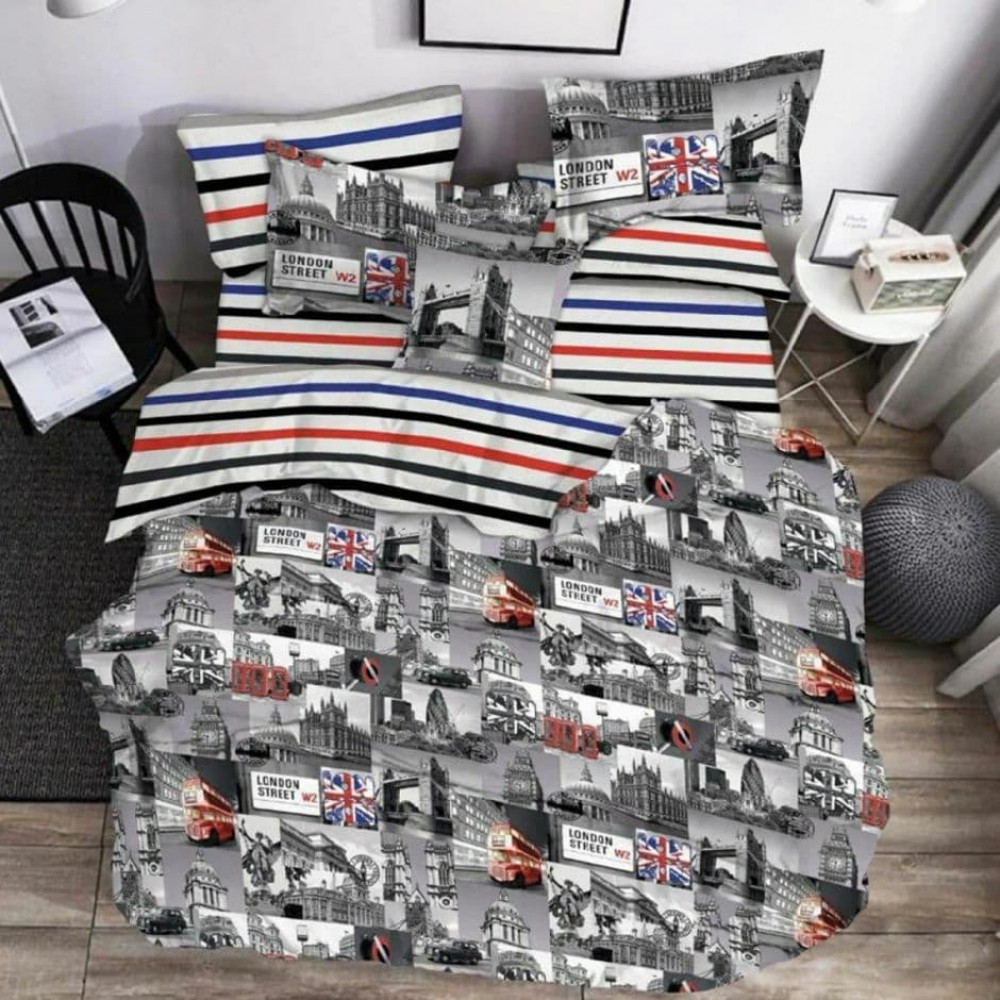 

Постельное белье MirSon 17-0538 London Street King Size италия, бязь