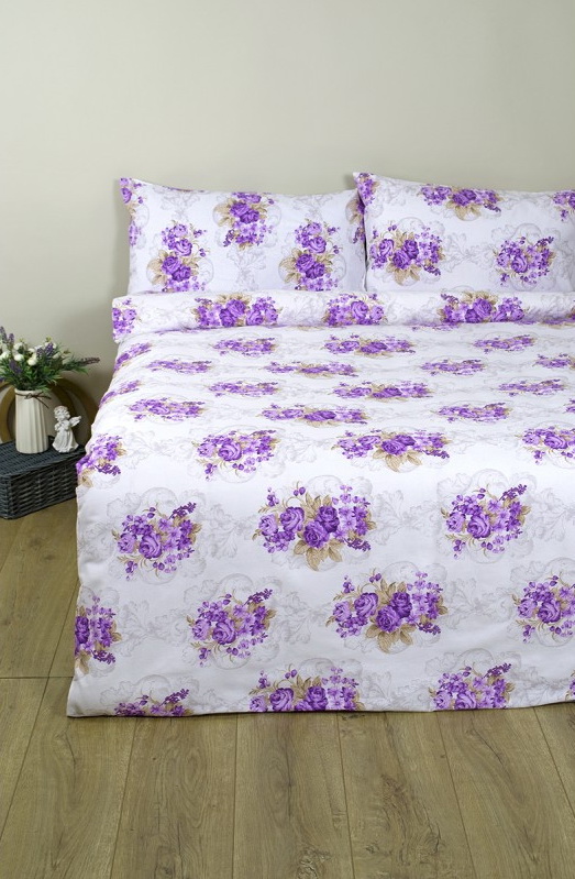 

Постельное белье Lotus Ranforce Nancy Лиловый Двухспальный украина, ранфорс