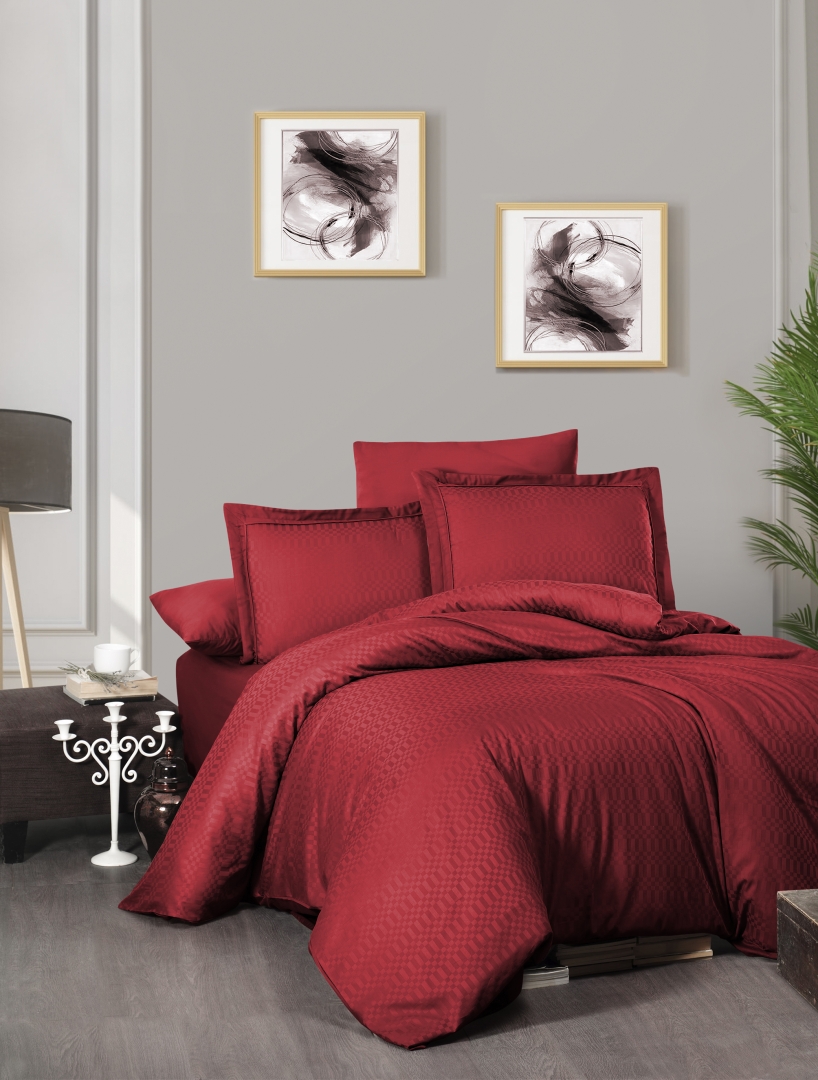 

Постельное белье First Choice Chakers Red Евро турция, сатин де люкс