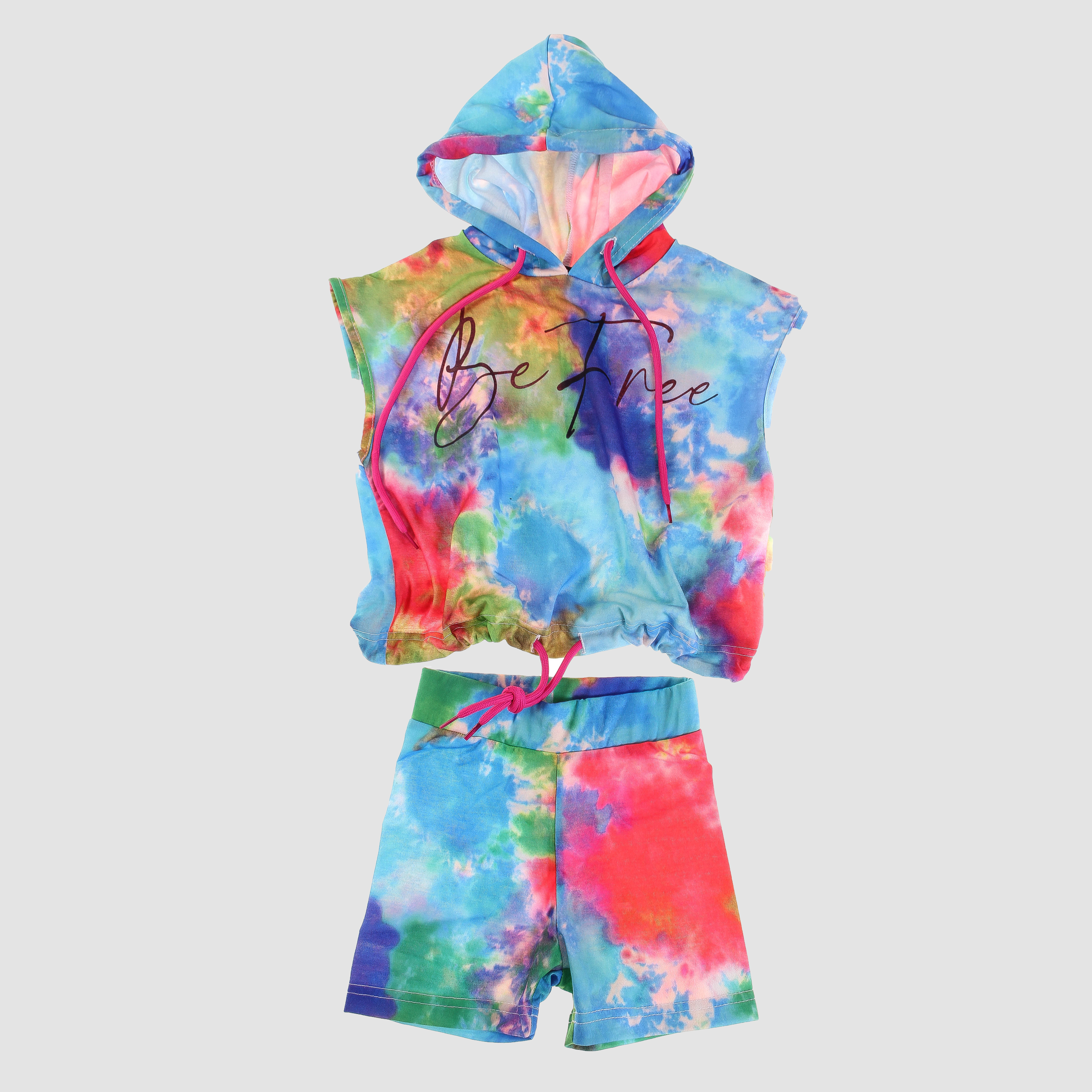 

Костюм (худи + шорты) Cloise CLO214003 140 см Голубой и Фуксия