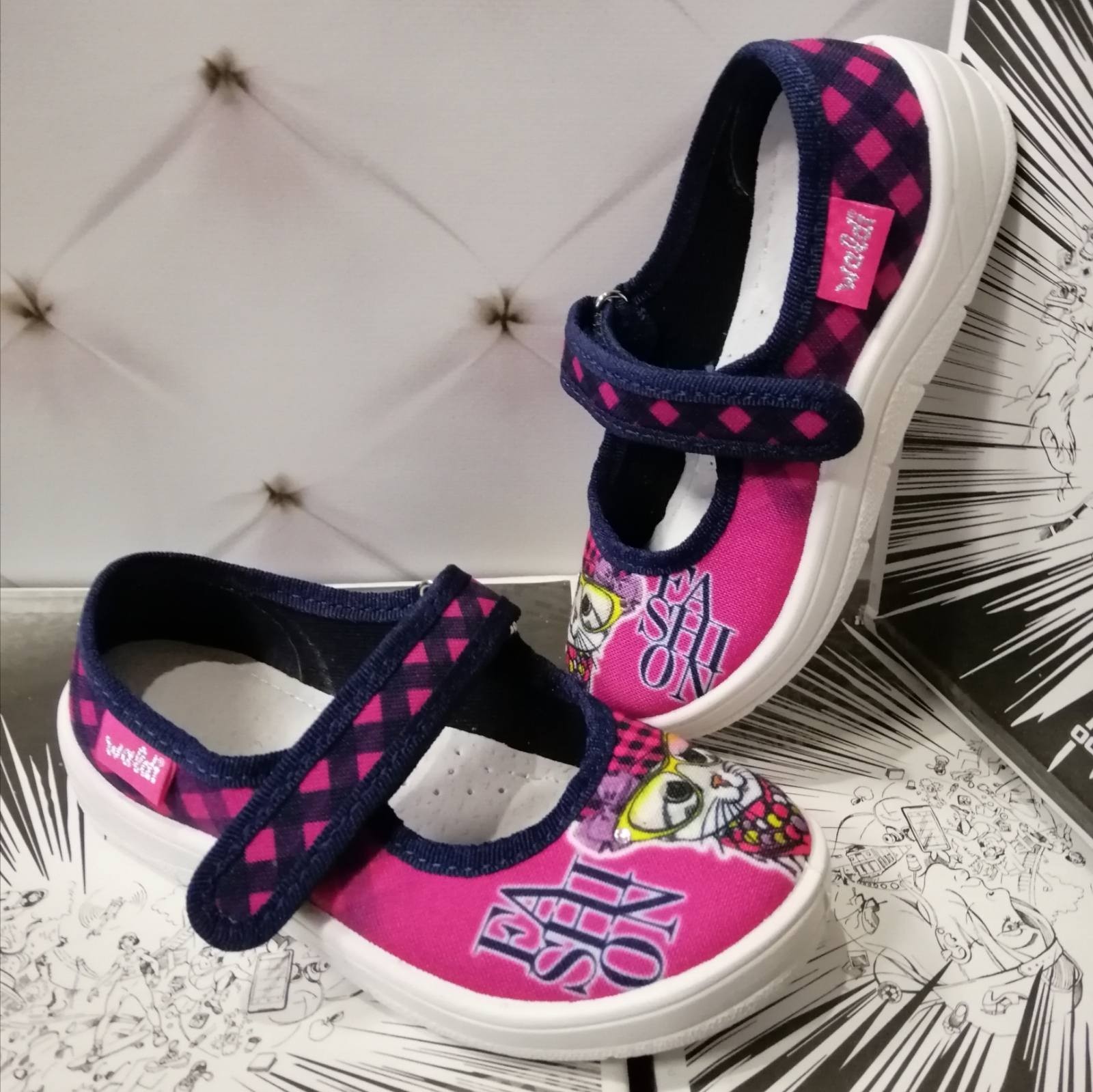 

Тапочки для девочки Waldi 363-395 фиолетовые р.25-16,3 см