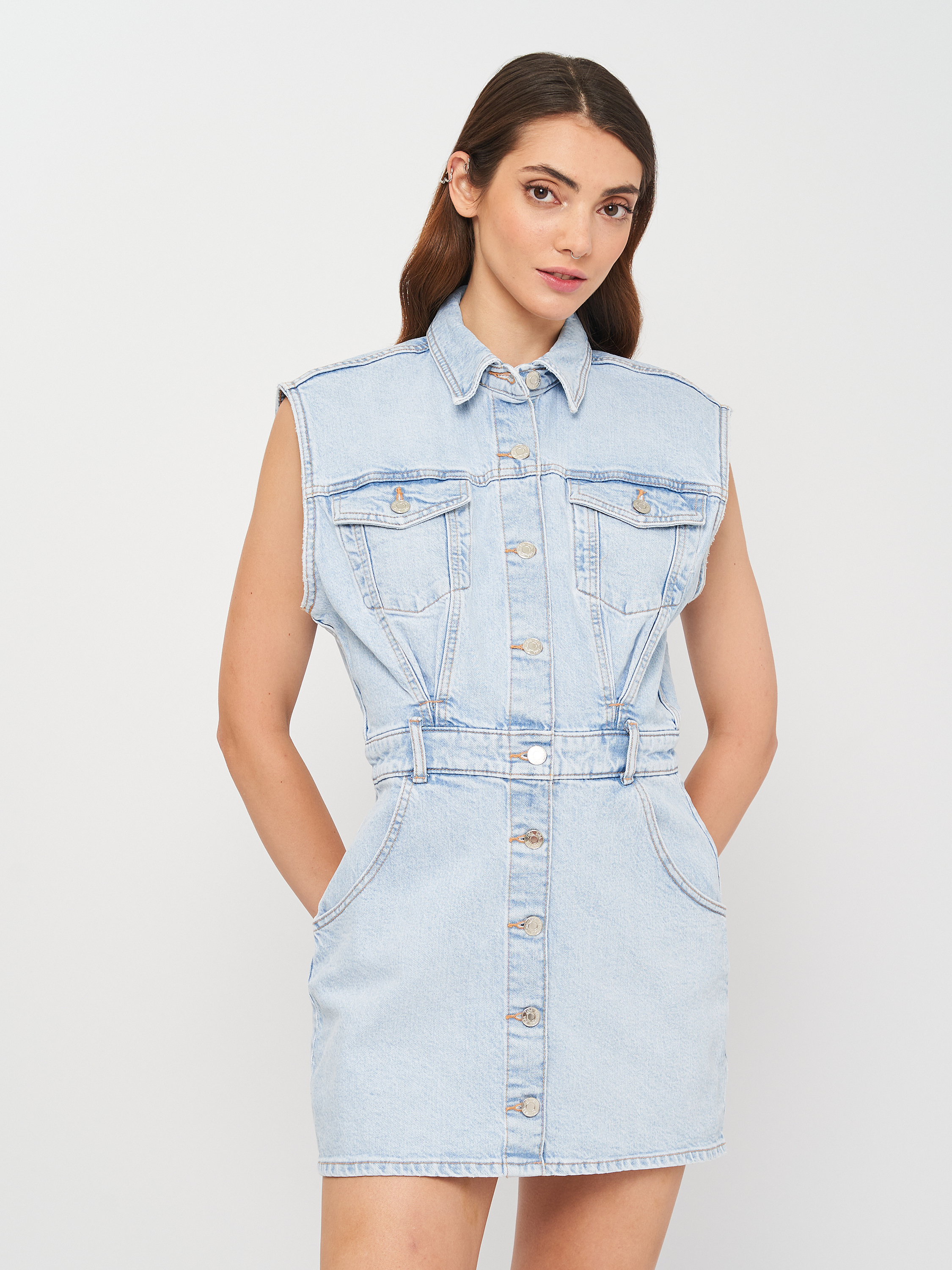 

Платье джинсовое Zara 8197/280/406  Голубое, Платье джинсовое Zara 8197/280/406 M Голубое