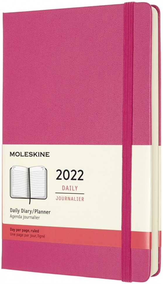 

Щоденник Moleskine на 2022 рік середній 13 х 21 см рожевий