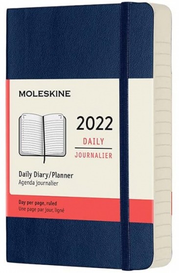 

Щоденник Moleskine на 2022 рік кишеньковий 9 х 14 см сапфір м'який