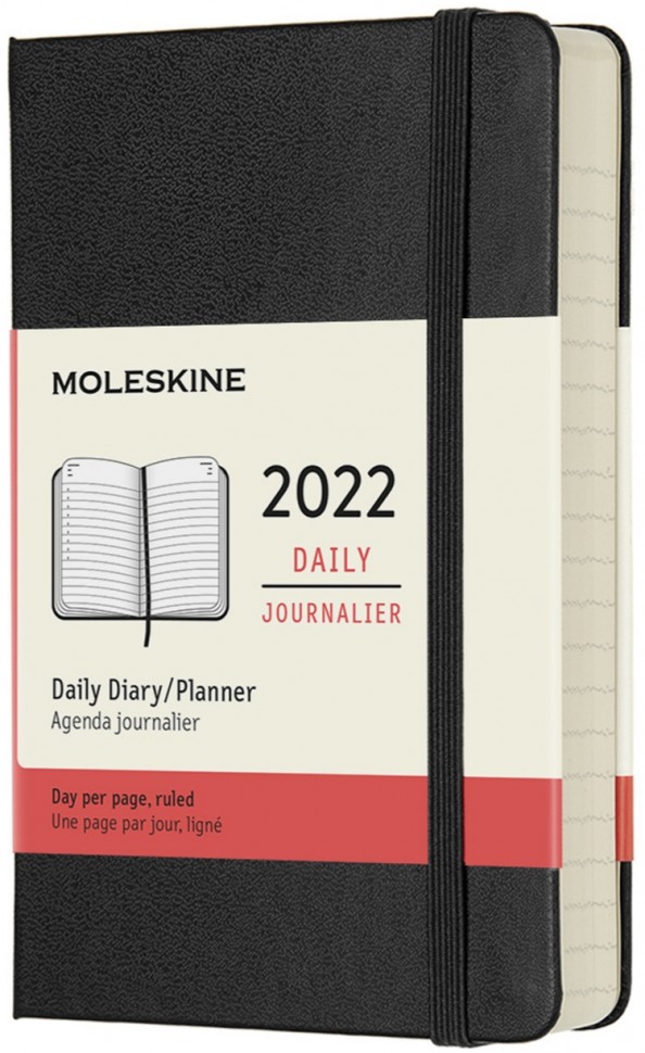 

Щоденник Moleskine на 2022 рік кишеньковий 9 х 14 см чорний