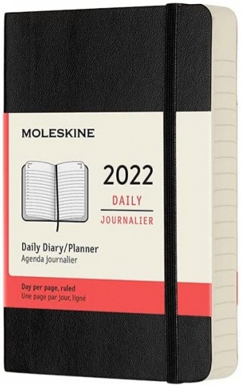 

Щоденник Moleskine на 2022 рік кишеньковий 9 х 14 см чорний м'який