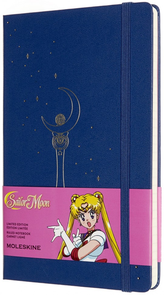 

Блокнот Moleskine Sailor Moon середній 13 х 21 см в лінію синій