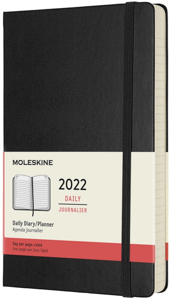 

Щоденник Moleskine на 2022 рік середній 13 х 21 см чорний
