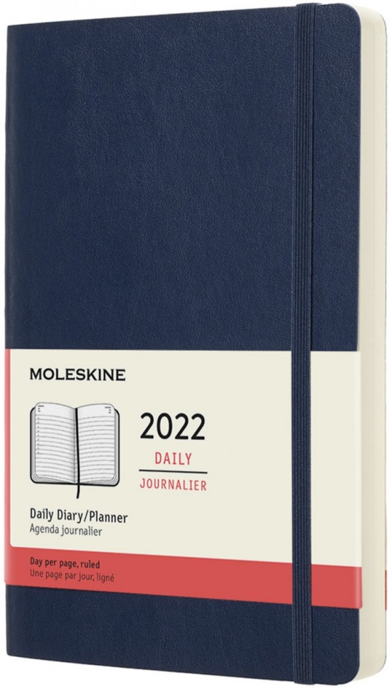 

Щоденник Moleskine на 2022 рік середній 13 х 21 см сапфір м'який