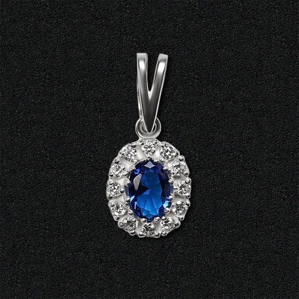 

Серебряный кулон 3044-blu