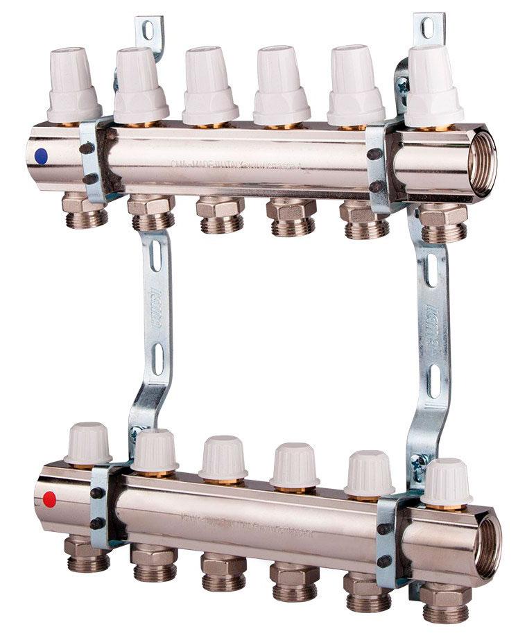 

Коллектор ICMA 1"х3/4" - 12 выходов (без расходомеров)
