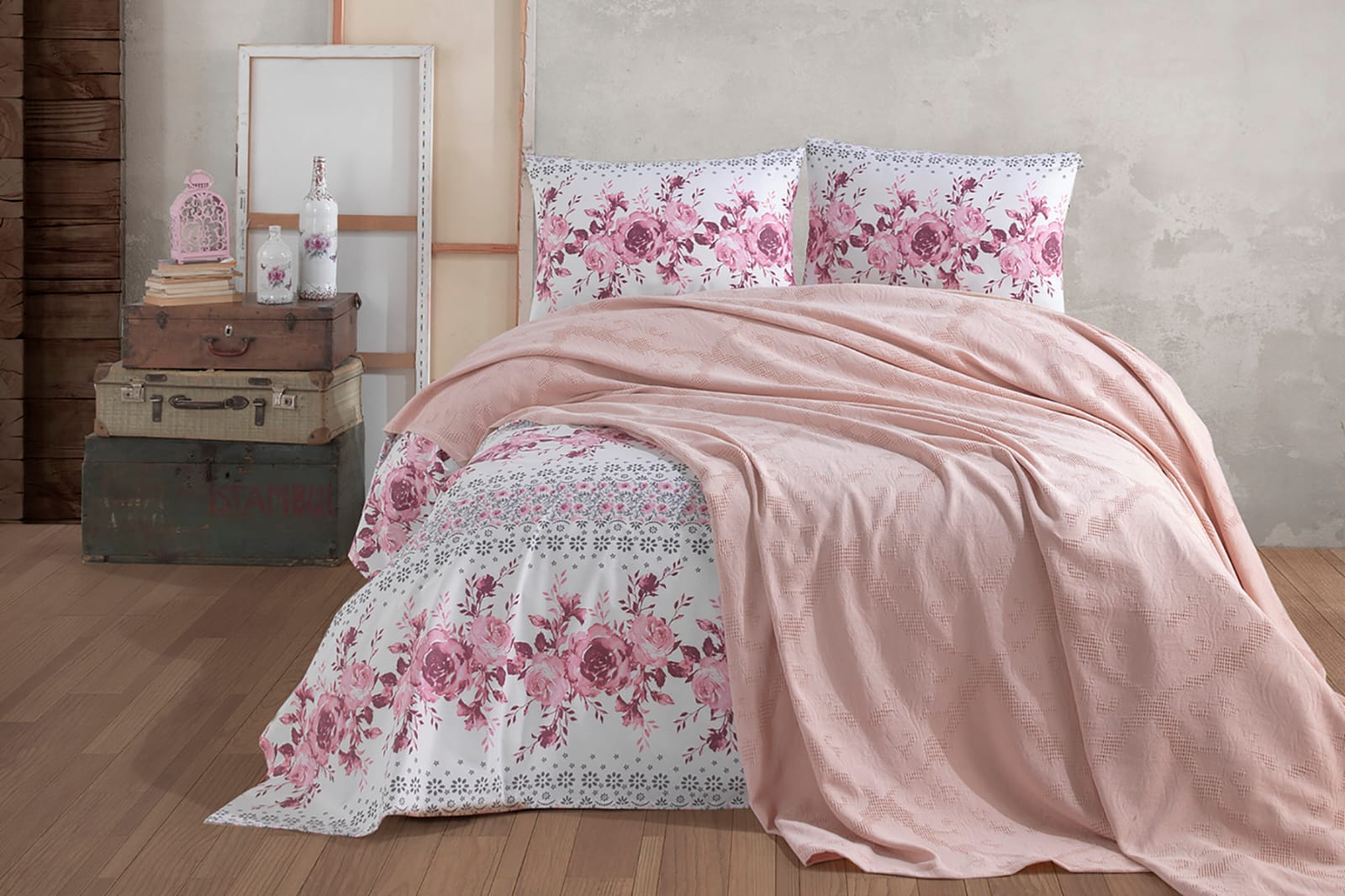 

Покрывало Cotton Box Diva Dreams 12 220х240 см (+ простынь 240х260 см) турция, пике