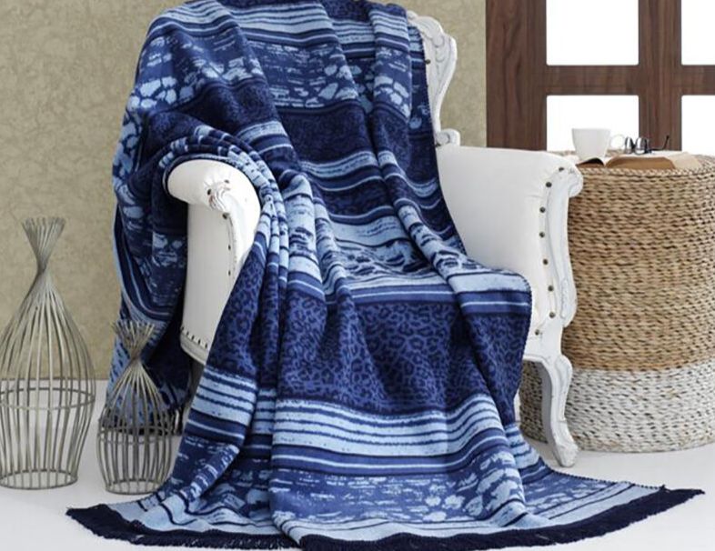

Плед Cotton Box Diva Leopard Blue 180х220 см турция, хлопок + акрил