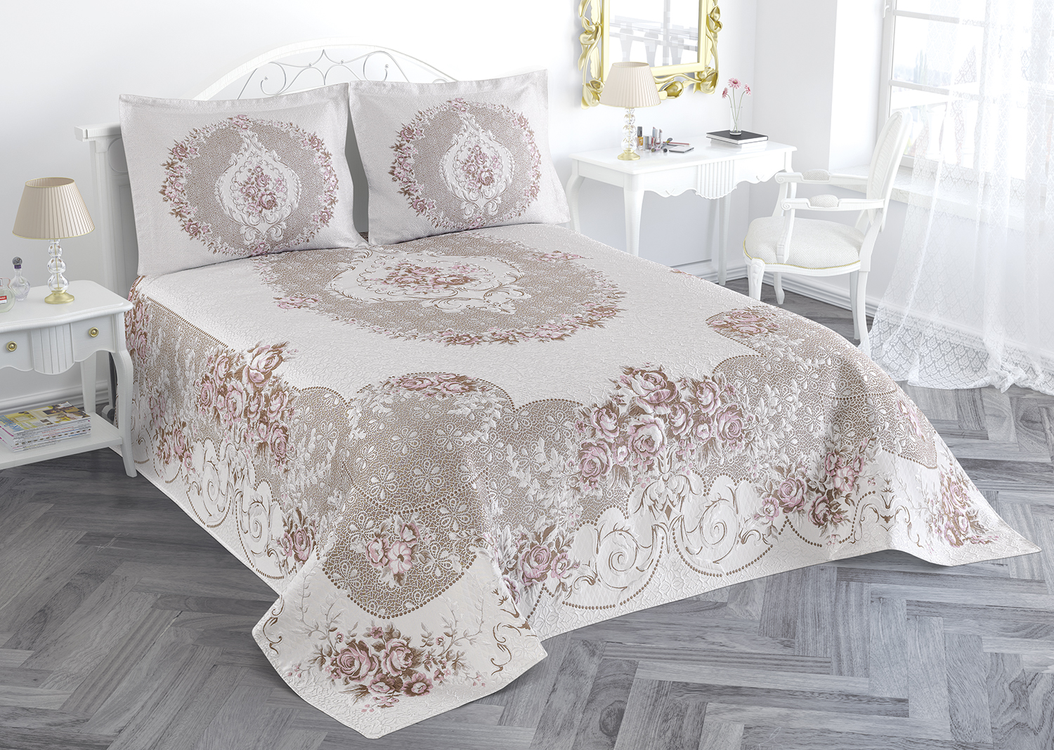 

Покрывало Cotton Box Tropik Home Flora V2 260х260 см турция, полиэстер