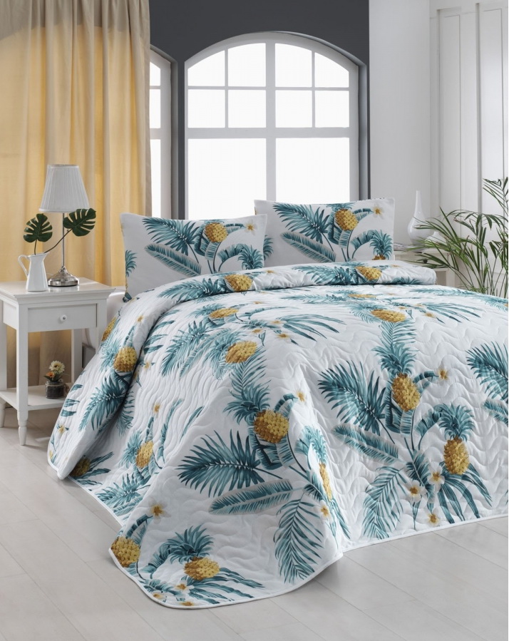 

Покрывало Eponj Home Custom Ananas Beyaz 200х220 см турция, поликоттон