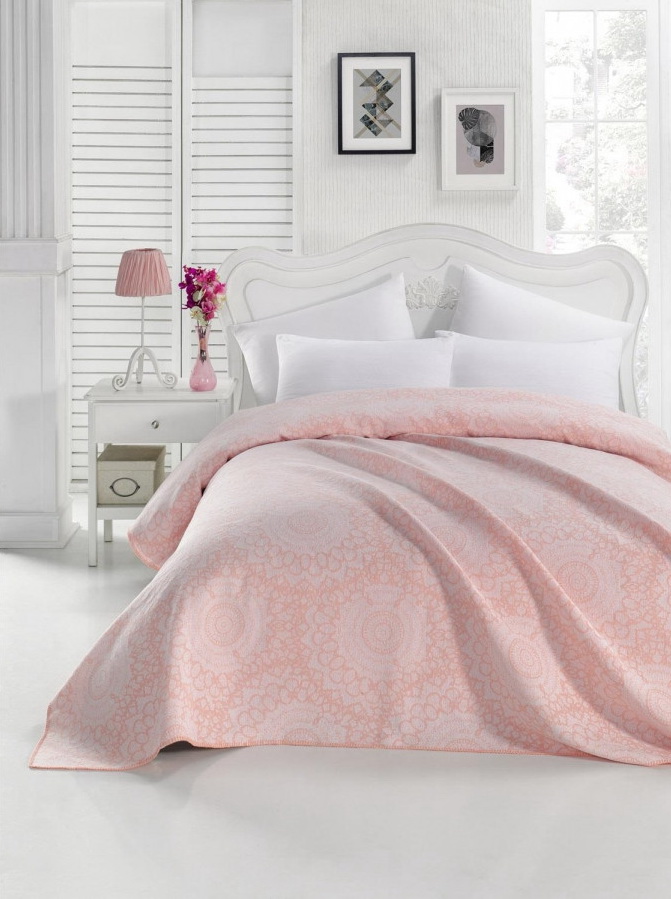 

Покрывало Eponj Home Mandala pudra 200х230 см турция, жаккард