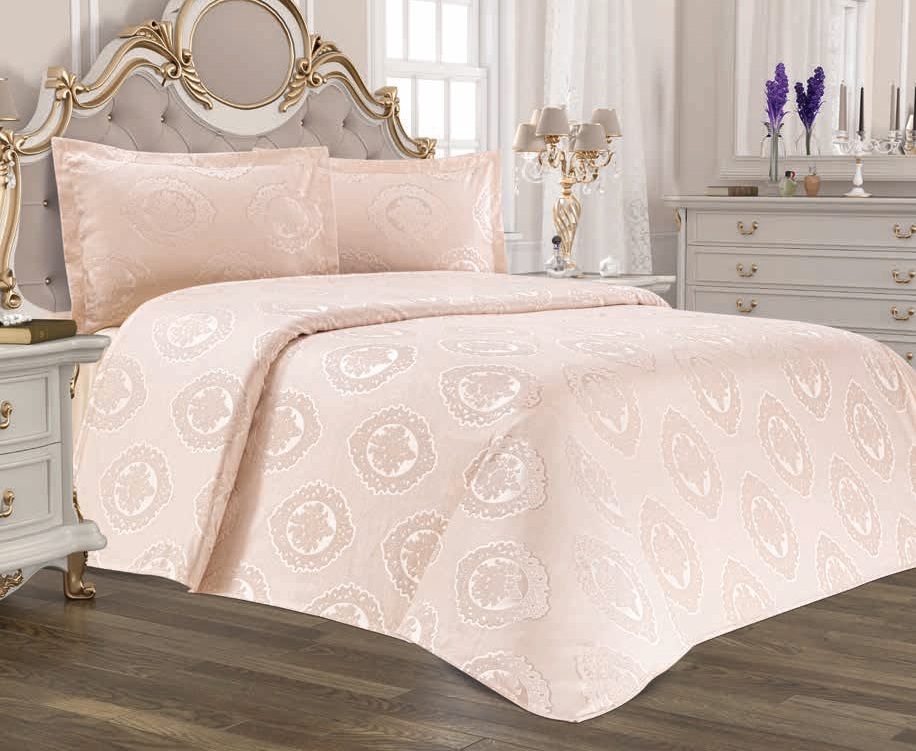 

Покрывало Cotton Box Tropik Home Lotus Rose 220х230 см турция, полиэстер