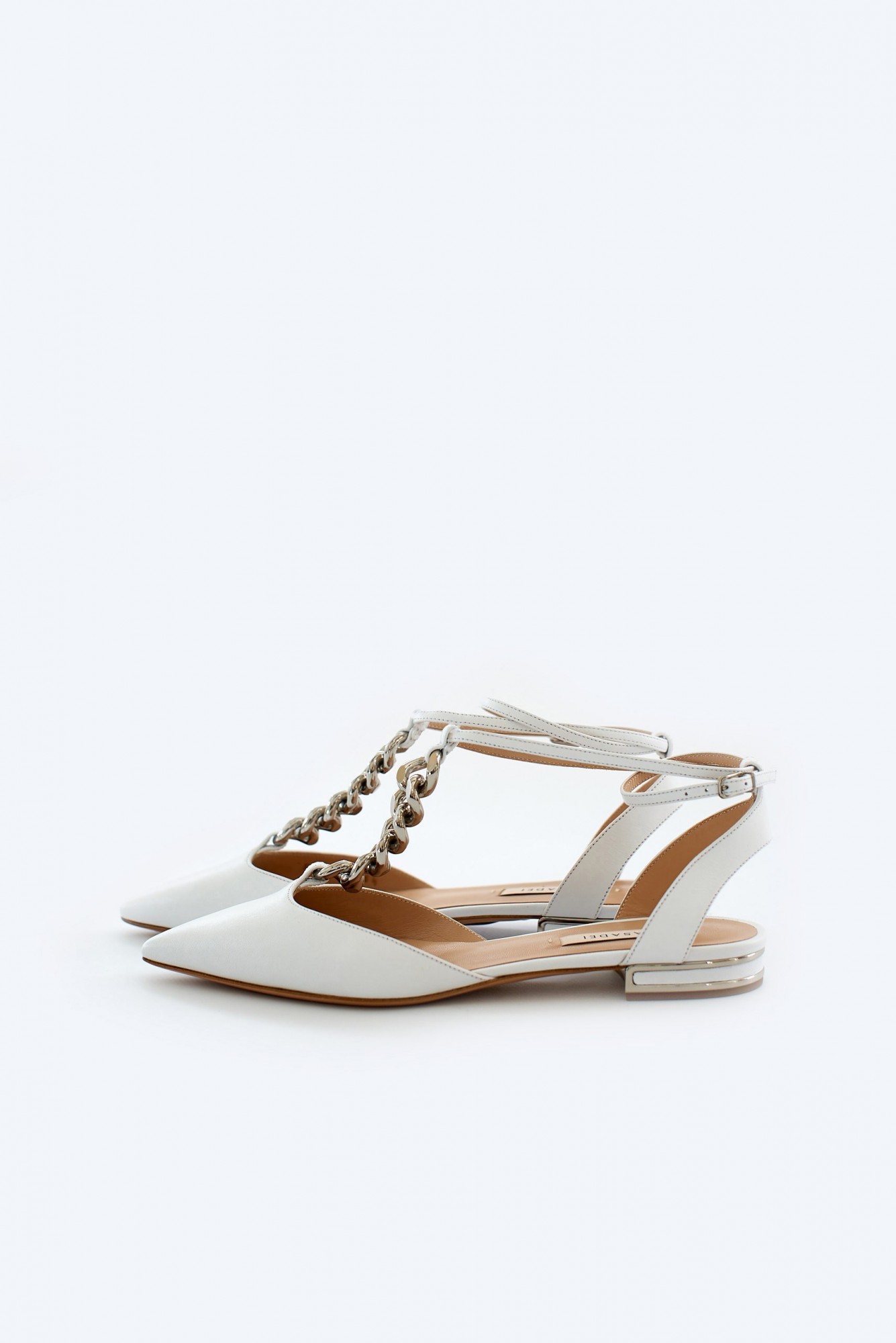 

Босоножки с цепью Casadei 40 белый