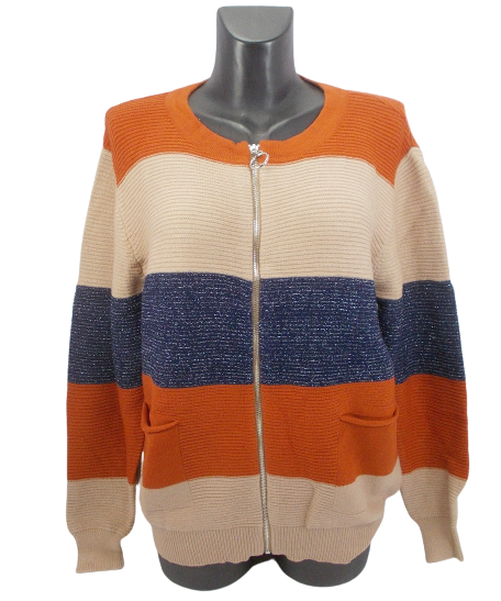 

Женская кофта на молнии Anne W9111-1 XXL-3XL разноцветная