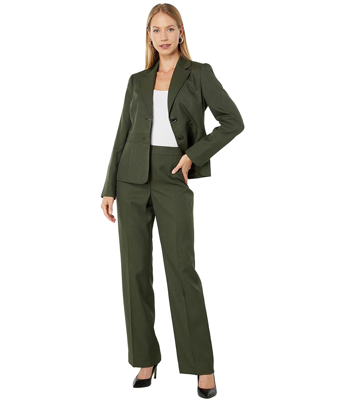

Костюм Le Suit Novelty Two-Button with Waistband & Kate Loden Combo, 18W 32L