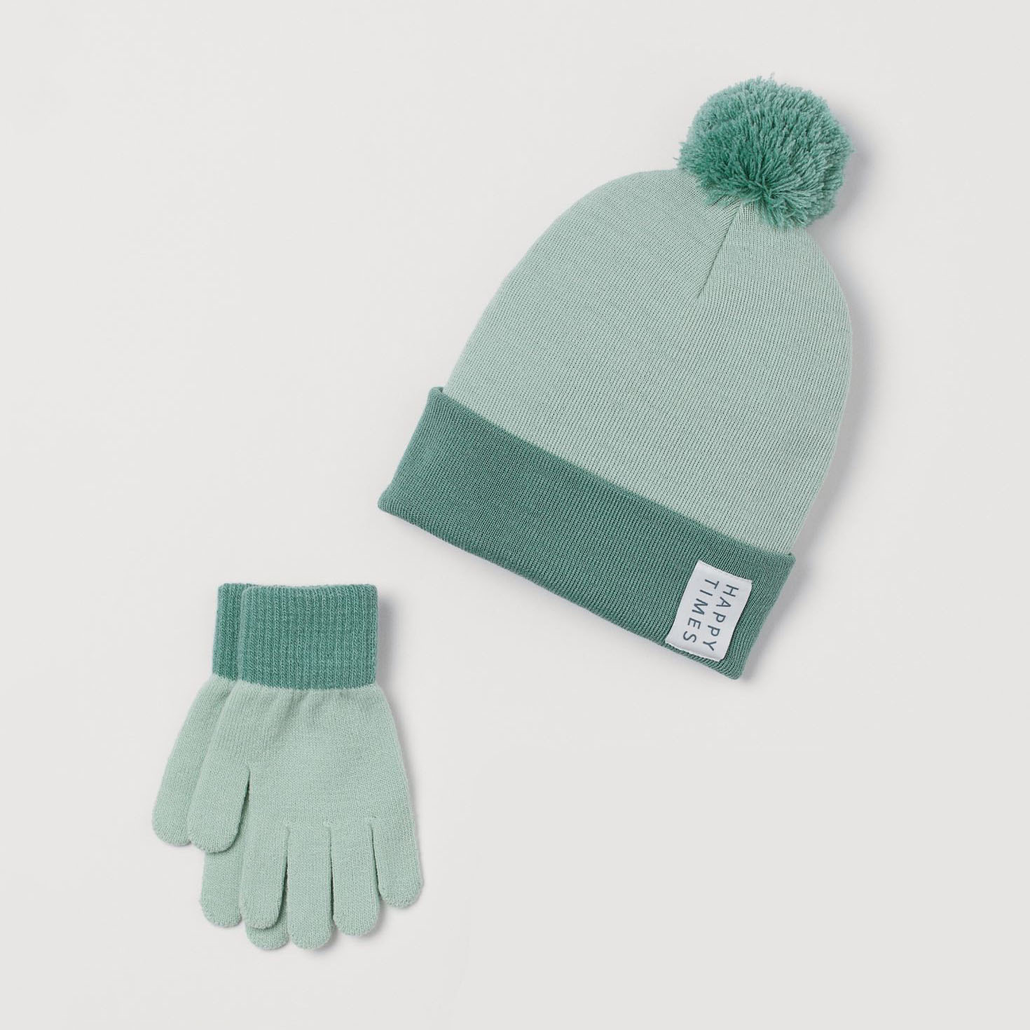 

Комплект (шапка + перчатки) H&M 2708-8794032 52-54 см Светло-Зеленый